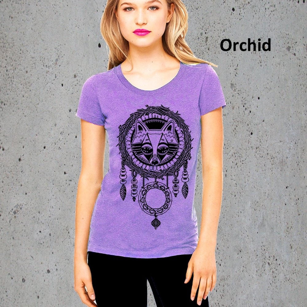 Fox Dreamcatcher Graphic Tee Print T-Shirt SMl